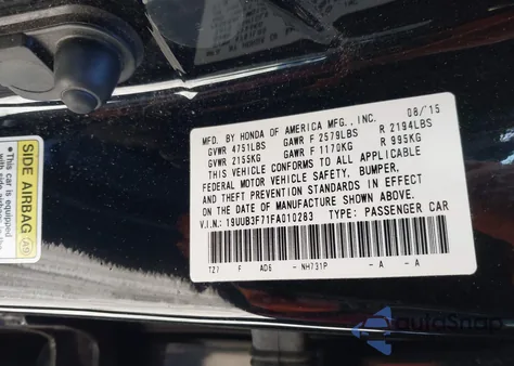 2015 Acura Tlx V6 Advance z USA, uszkodzony, nr VIN 19UUB3F71FA010283